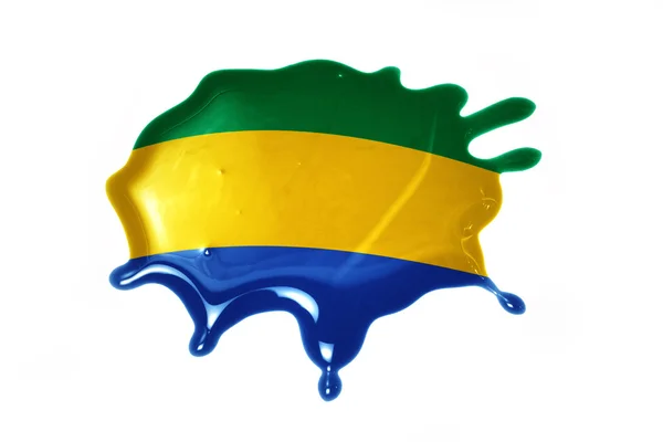 Blot met nationale vlag van gabon — Stockfoto