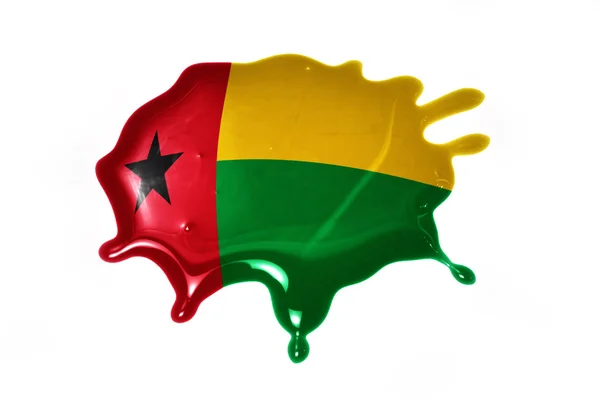 Mancha con bandera nacional de guinea bissau — Foto de Stock