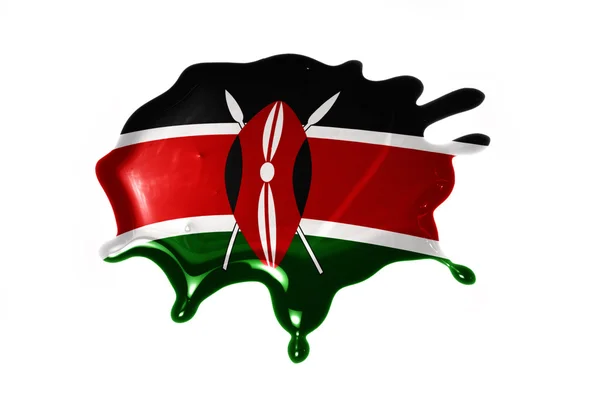Schandfleck mit kenianischer Nationalflagge — Stockfoto