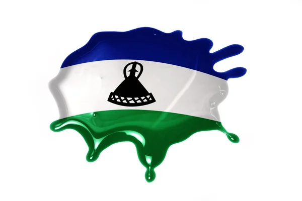 Blot met nationale vlag van lesotho — Stockfoto