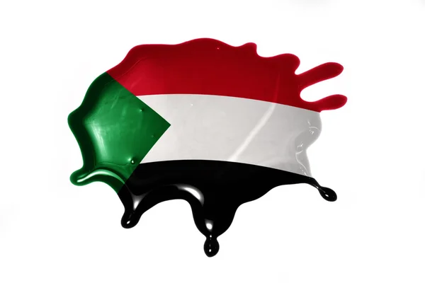 Blot with national flag of sudan — Stock Photo, Image