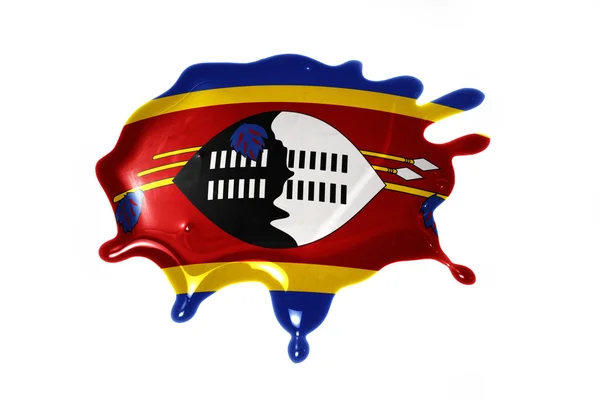 Tache avec le drapeau national du Swaziland — Photo