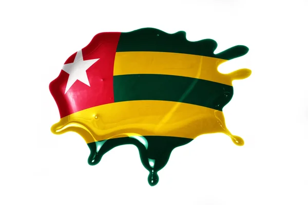 Mancha con bandera nacional de togo — Foto de Stock