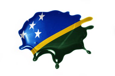 Solomon Adaları ulusal bayrak ile leke