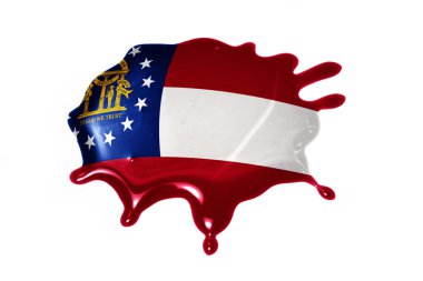 blot with georgia state flag  clipart