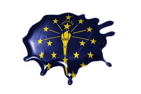 Tache avec drapeau de l'État de l'Indiana — Photo