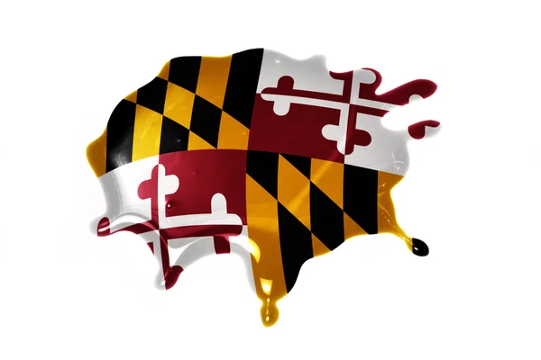 Mancha com bandeira do estado de Maryland — Fotografia de Stock