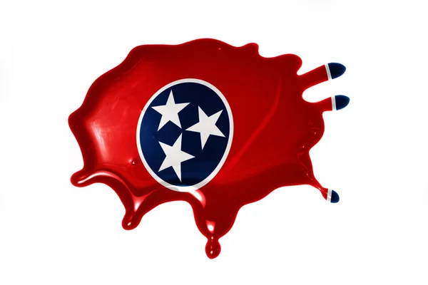 Пятно с флагом штата Теннеси — стоковое фото
