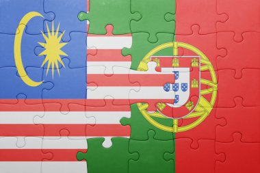 Portekiz ve Malezya ulusal bayrak ile bulmaca