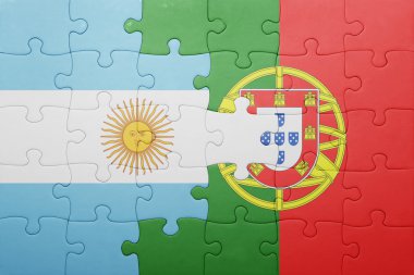 Portekiz ve Arjantin ulusal bayrak ile bulmaca