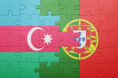 Portekiz ve Azerbaycan ulusal bayrak ile bulmaca
