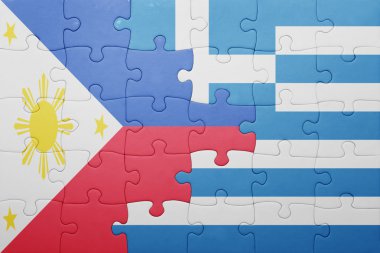 Türkiye ve Yunanistan ulusal bayrak ile bulmaca