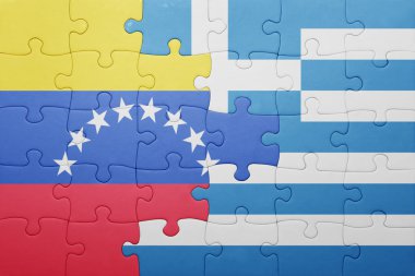 venezuela ve Yunanistan ulusal bayrak ile bulmaca