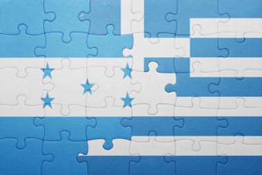 honduras ve Yunanistan ulusal bayrak ile bulmaca