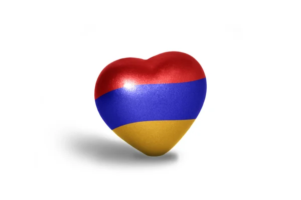 Corazón con bandera nacional de Armenia — Foto de Stock