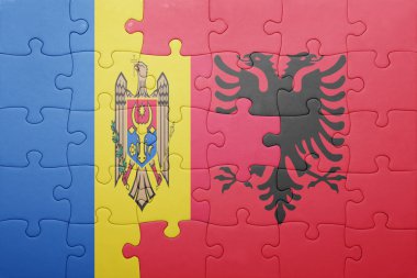 moldova ve Arnavutluk ulusal bayrak ile bulmaca 
