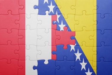 bosna-hersek ve peru ulusal bayrağı ile bulmaca