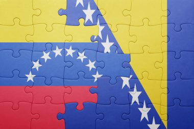 bosna-hersek ve venezuela ulusal bayrağı ile bulmaca