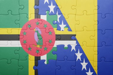 bosna-hersek ve dominika ulusal bayrağı ile bulmaca