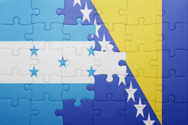 bosna-hersek ve honduras ulusal bayrağı ile bulmaca