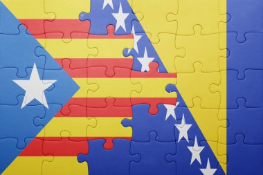 Bosna ve Hersek ve Katalonya Ulusal bayrak ile bulmaca