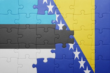 Bosna ve Hersek ve Estonya ulusal bayrak ile bulmaca