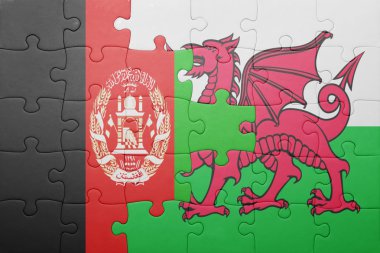 Galler ve Afganistan Ulusal bayrak ile bulmaca