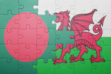 Galler ve Bangladeş Ulusal bayrak ile bulmaca