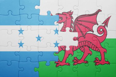 Galler ve honduras ulusal bayrak ile bulmaca