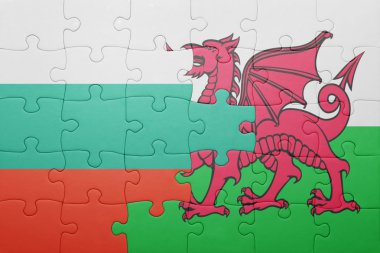 Galler ve Bulgaristan Ulusal bayrak ile bulmaca