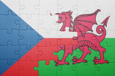 Galler ve Çek Cumhuriyeti ulusal bayrak ile bulmaca