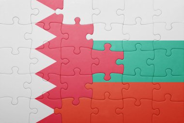Bahreyn ve Bulgaristan Ulusal bayrak ile bulmaca 