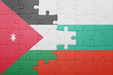 jordan ve Bulgaristan Ulusal bayrak ile bulmaca 