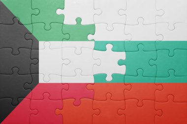 Kuveyt ve Bulgaristan Ulusal bayrak ile bulmaca 