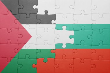 Filistin ve Bulgaristan Ulusal bayrak ile bulmaca 