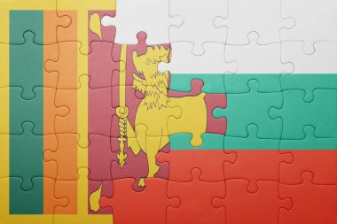 sri lanka ve Bulgaristan Ulusal bayrak ile bulmaca 