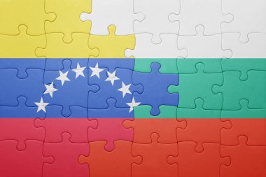venezuela ve Bulgaristan Ulusal bayrak ile bulmaca 