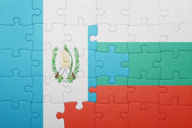 guatemala ve Bulgaristan Ulusal bayrak ile bulmaca 