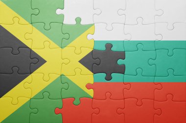 Türkiye ve Bulgaristan Ulusal bayrak ile bulmaca 