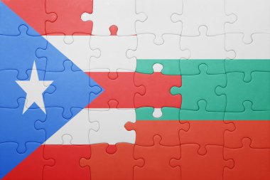 Porto Riko ve Bulgaristan Ulusal bayrak ile bulmaca 