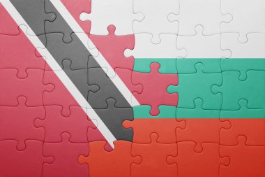trinidad ve tobago ve Bulgaristan Ulusal bayrak ile bulmaca 