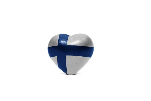 Heart with national flag of finland — Stock Photo, Image