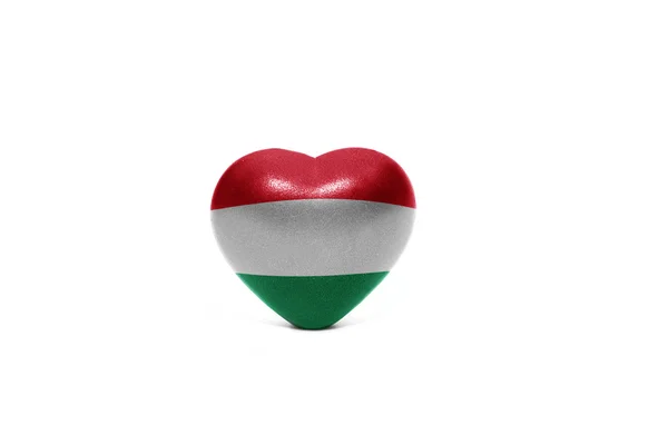 Serce z flagi narodowej Węgier — Zdjęcie stockowe