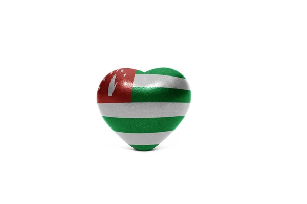 Serce z flaga Abchazji — Zdjęcie stockowe