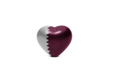 Katar ulusal bayrak ile kalp