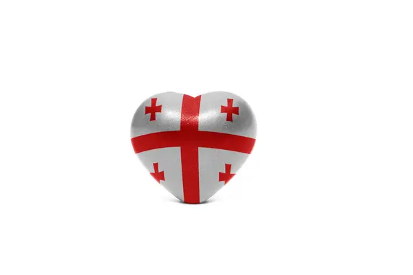 Heart with national flag of georgia — Stock Photo, Image