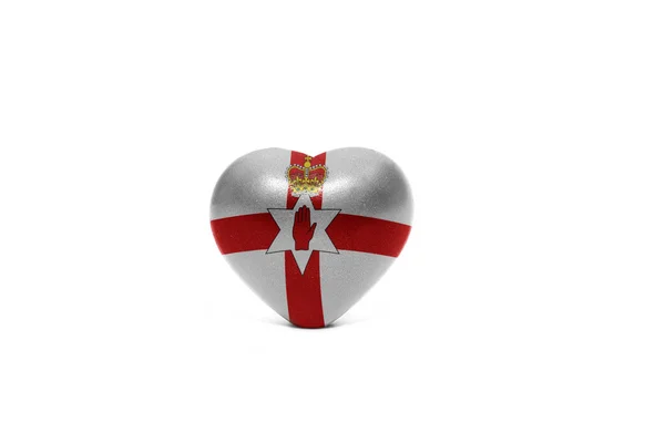 Heart with national flag of northern ireland — Stock Photo, Image