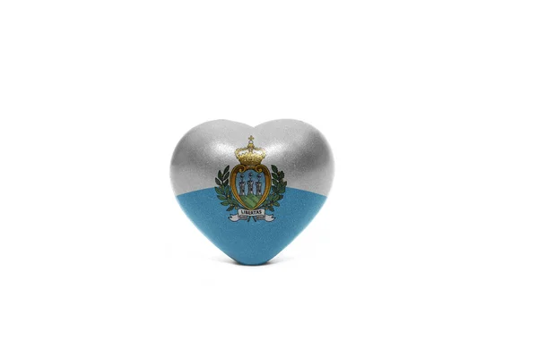 Corazón con bandera nacional de san marino — Foto de Stock