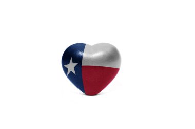 kalp texas Devlet bayrağı ile