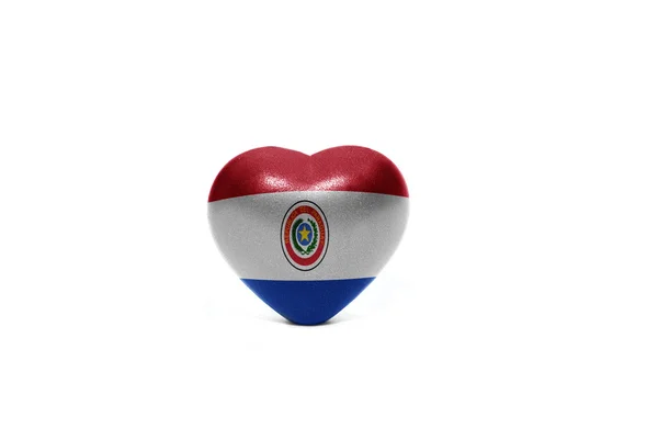 Coração com bandeira nacional do paraguai — Fotografia de Stock